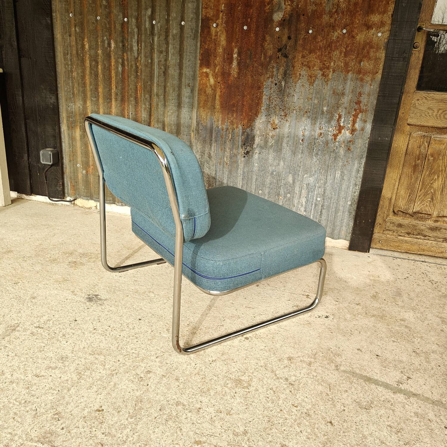 1970s tubular armchair