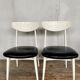 Série de 4 chaises scandinave blanche et noir  Ingrid de Stella 1960.