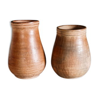 Ancient pair of terracotta pots terracotta