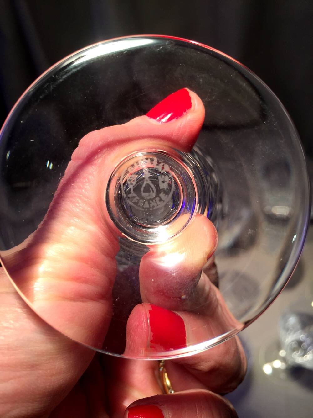 Set of 12 baccarat crystal water glasses carcassonne model