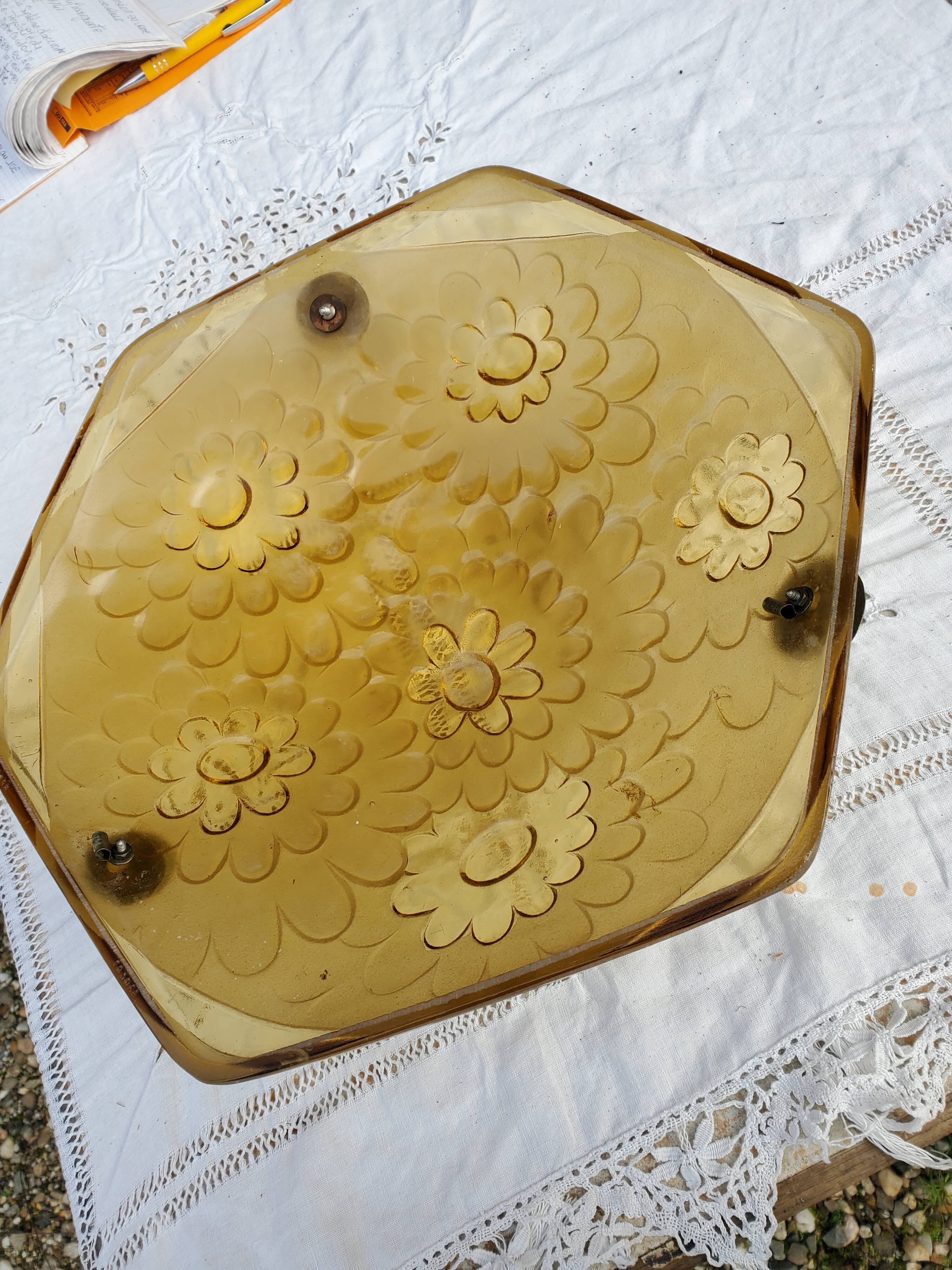 Suspension basin marguerite art deco