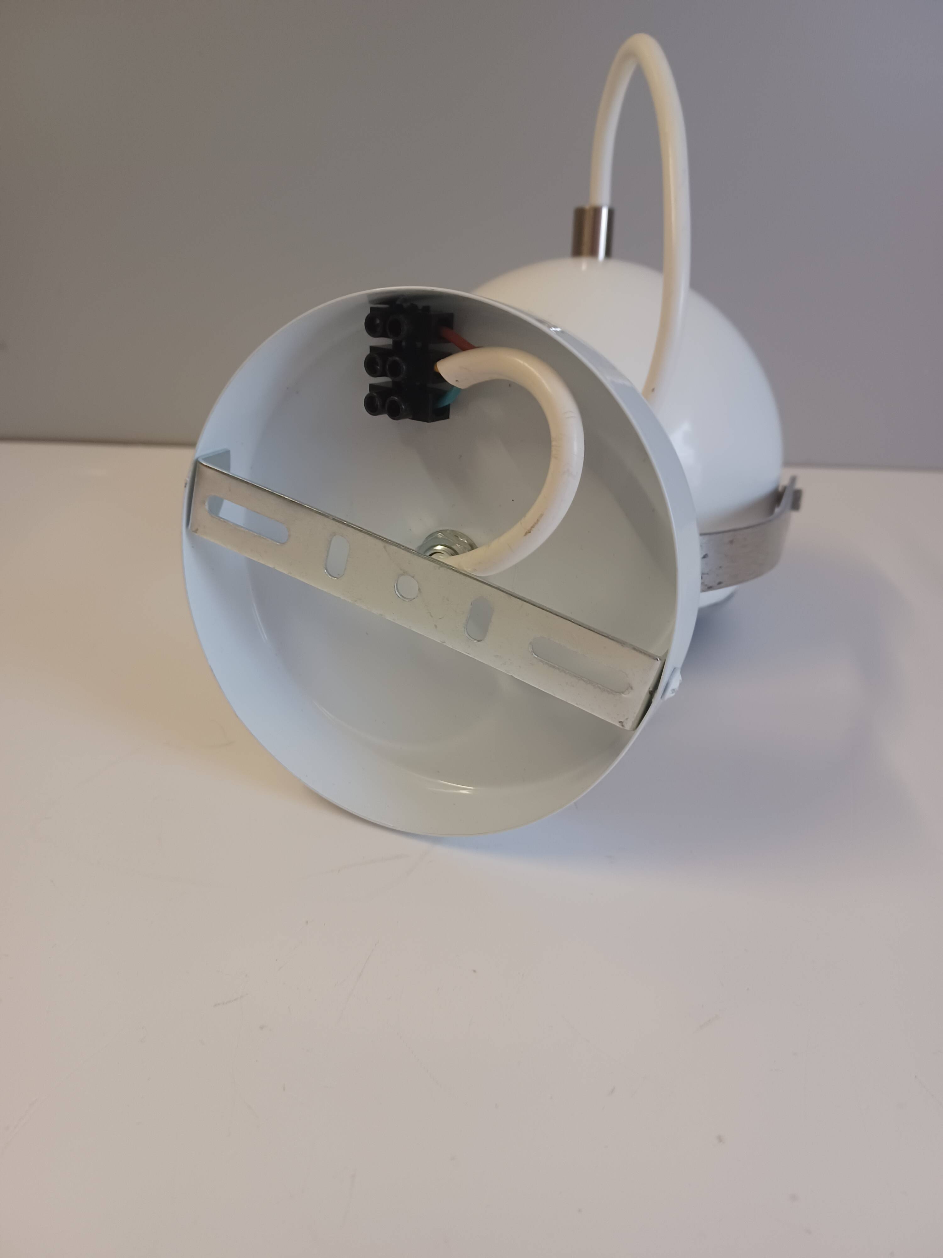 Wall lamp - Eye Ball - Space Age - Glossy White - 1970