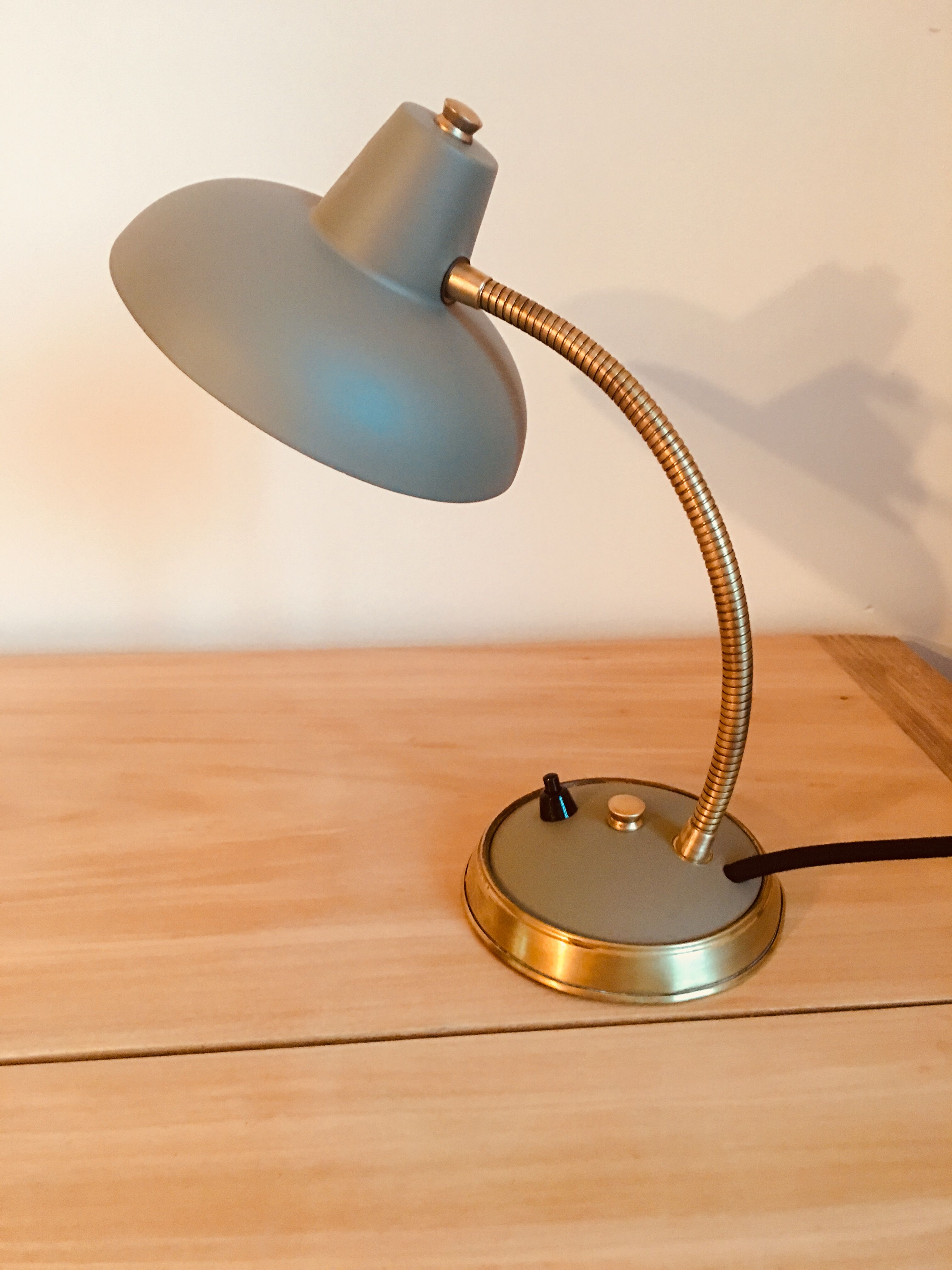 Fully restored vintage desk lamp.
