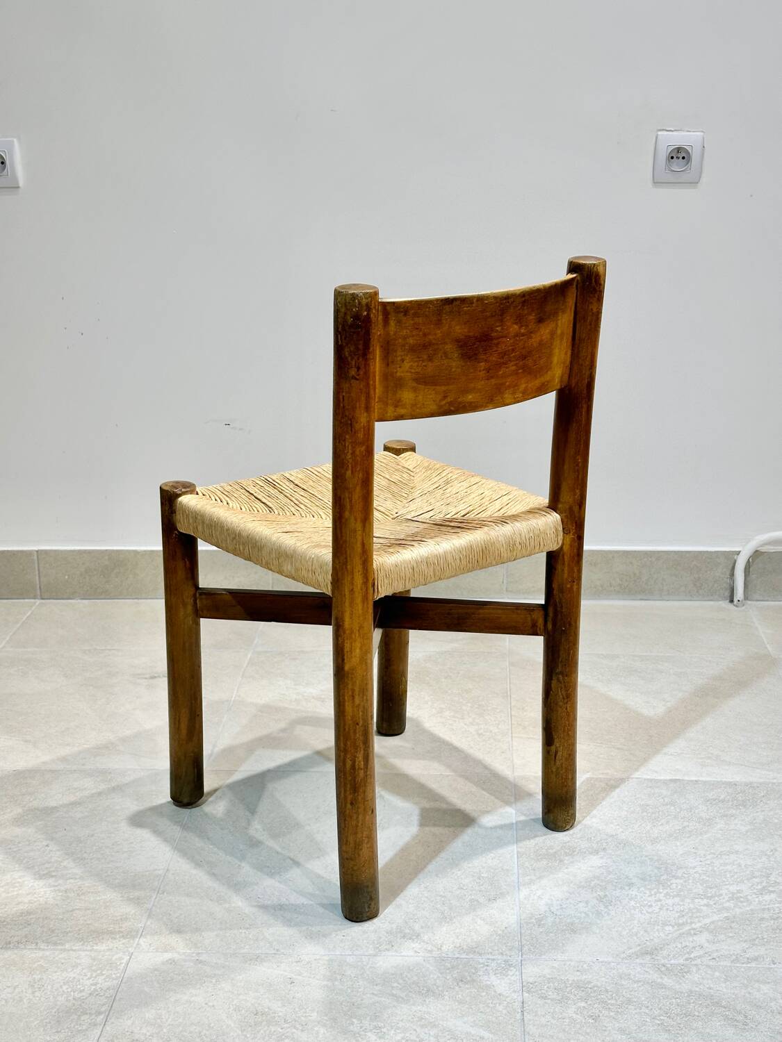 Set of 2 Charlotte Perriand Meribel chairs, in ash, circa 1950, original edition