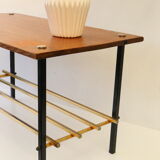 Wooden and metal coffee table