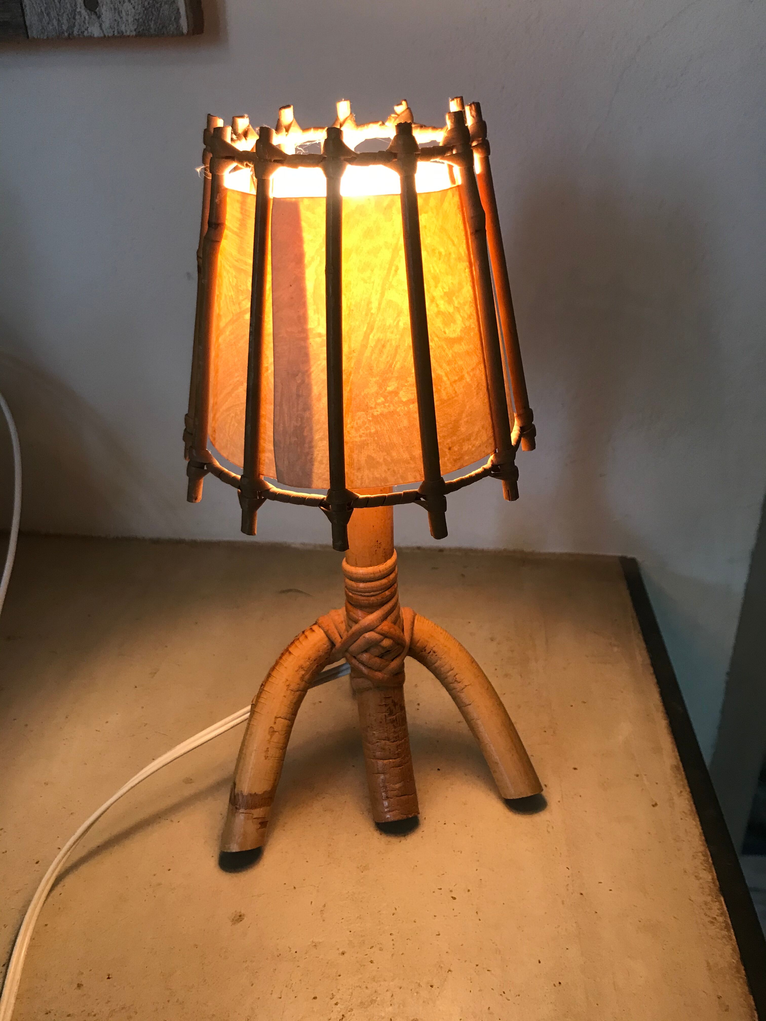 Rattan lamp