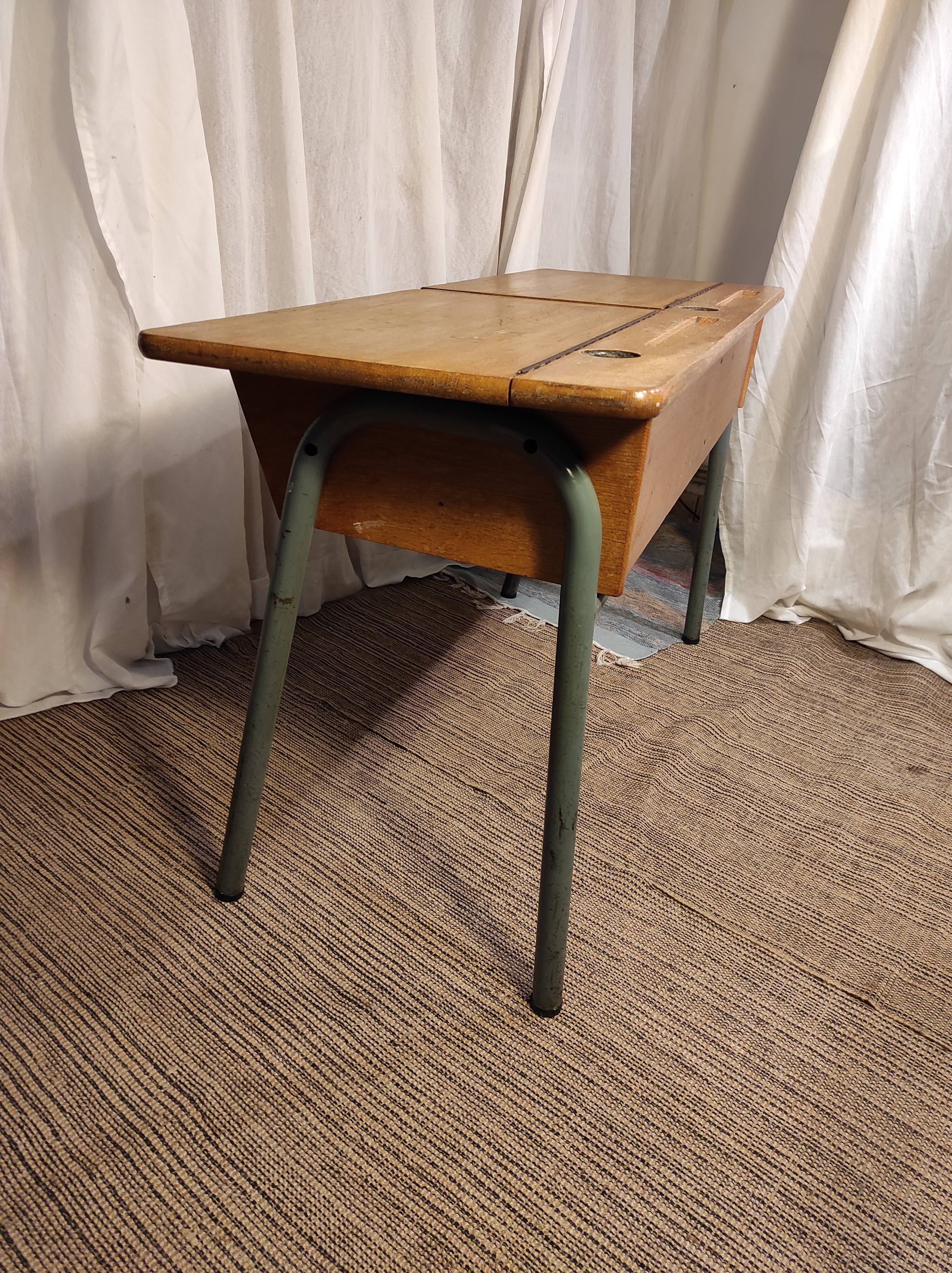 School desk table with locker 1960