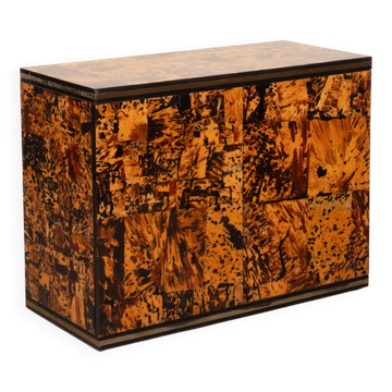 Cabinet en écaille de tortue unique par Roberto Jodice pour Ottini Milano 1974
