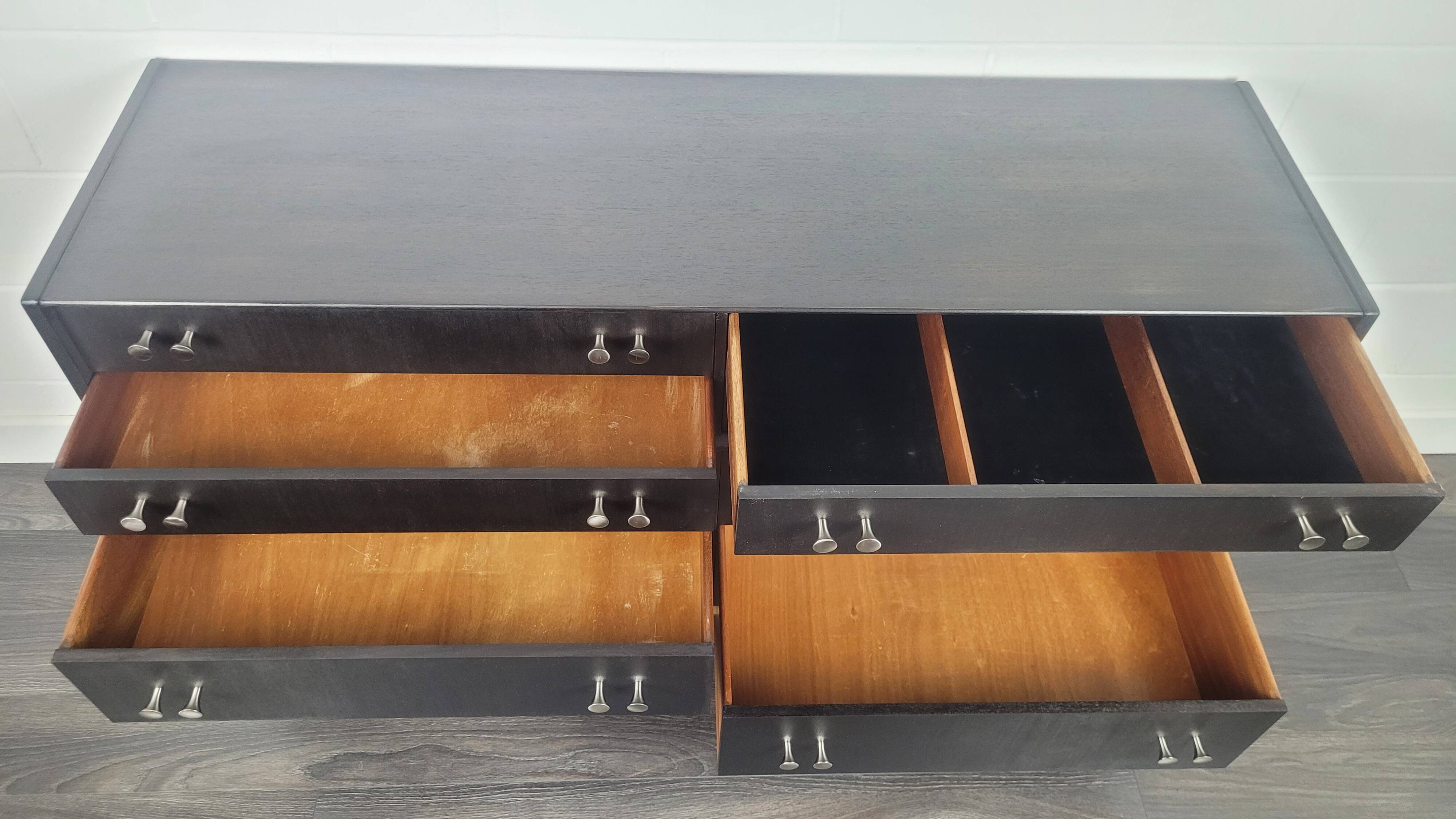 G-Plan Black Double Chest of Drawers, 1960s