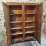 French Art Deco Wardrobe – 1930s – Solid Beech Storage