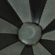 Round Vintage Pouf Gray Black Two-tone Skai Sixties