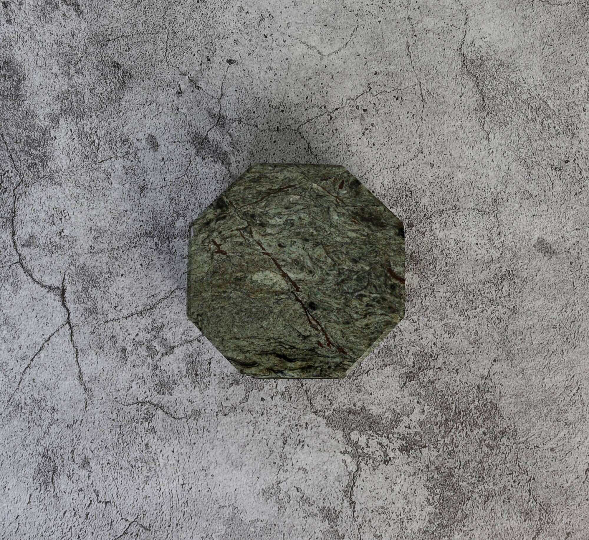 Angelo – Indian Green Octagonal Natural Marble Coasters - set of 4