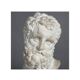 Hercules Head sculpture, small size, in resin and metal base.