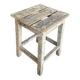 Old wooden stool with square seat
