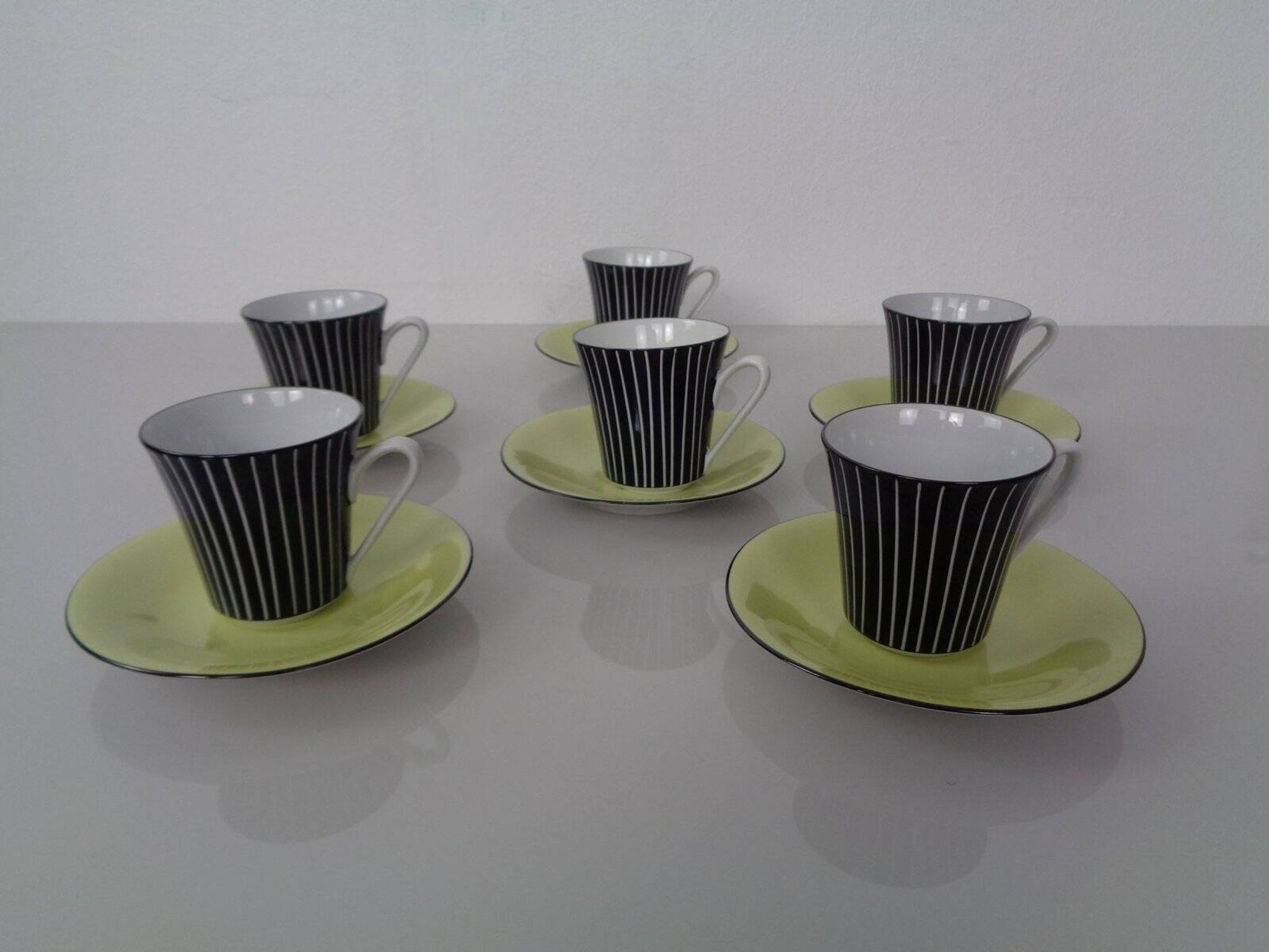 Coffee service for 6 from Vokstedt, Germany, 1950s, set of 17.