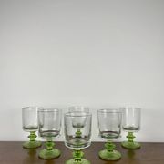 Set of 6 Italian wine or cocktail glasses from the 1960s/70s