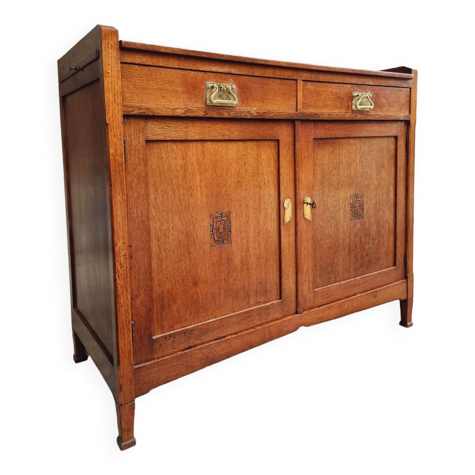 Antique sideboard chest of drawers Art Deco oak