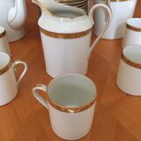 Service à café porcelaine de Limoges doré or fin A Lanternier