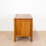 Chest of drawers in elm by Maison Regain, 1980s