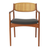 Fauteuil Danois en Teck et Rotin par Ib Kofod-Larsen, 1960s, Modèle 4325