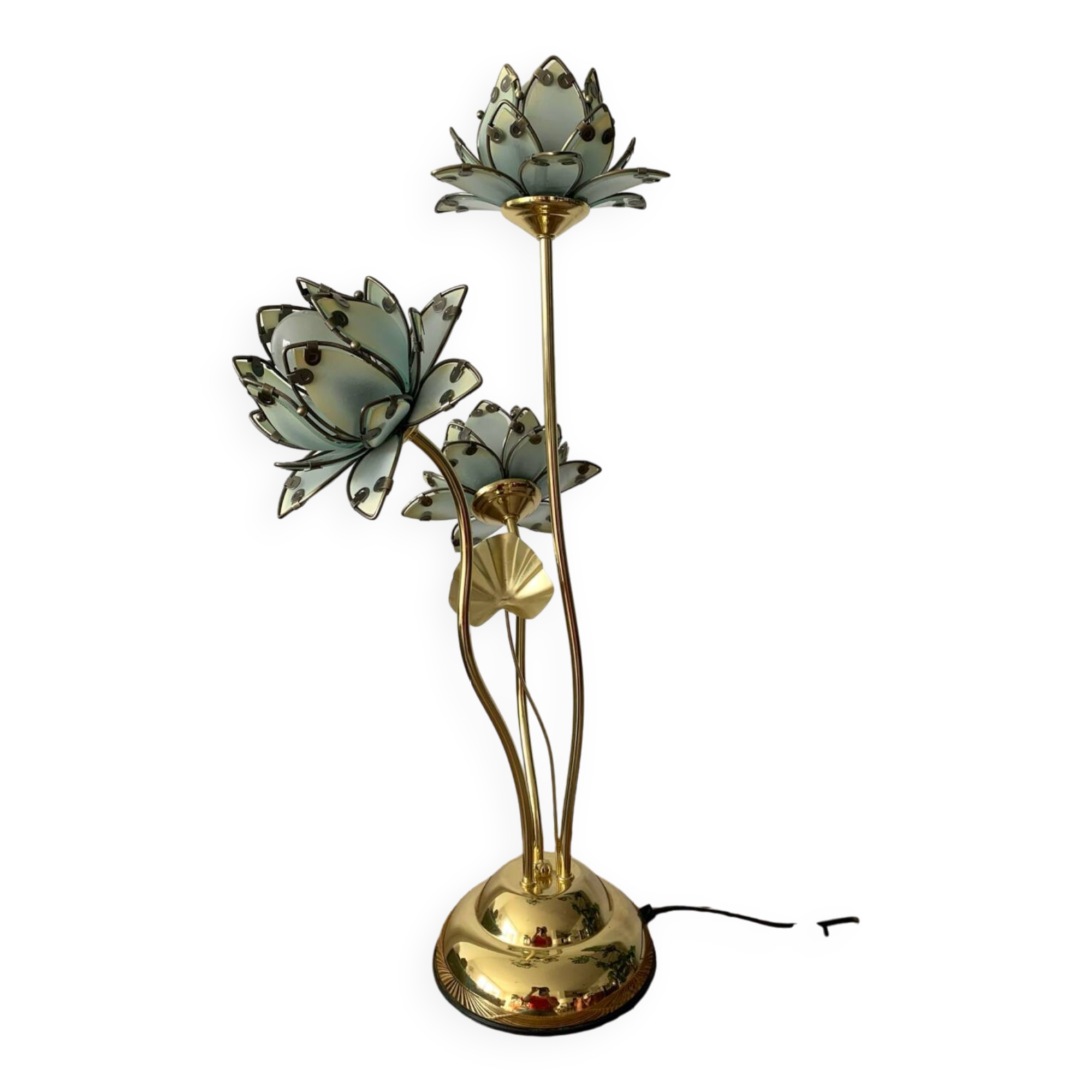 Vintage lotus flower lamp