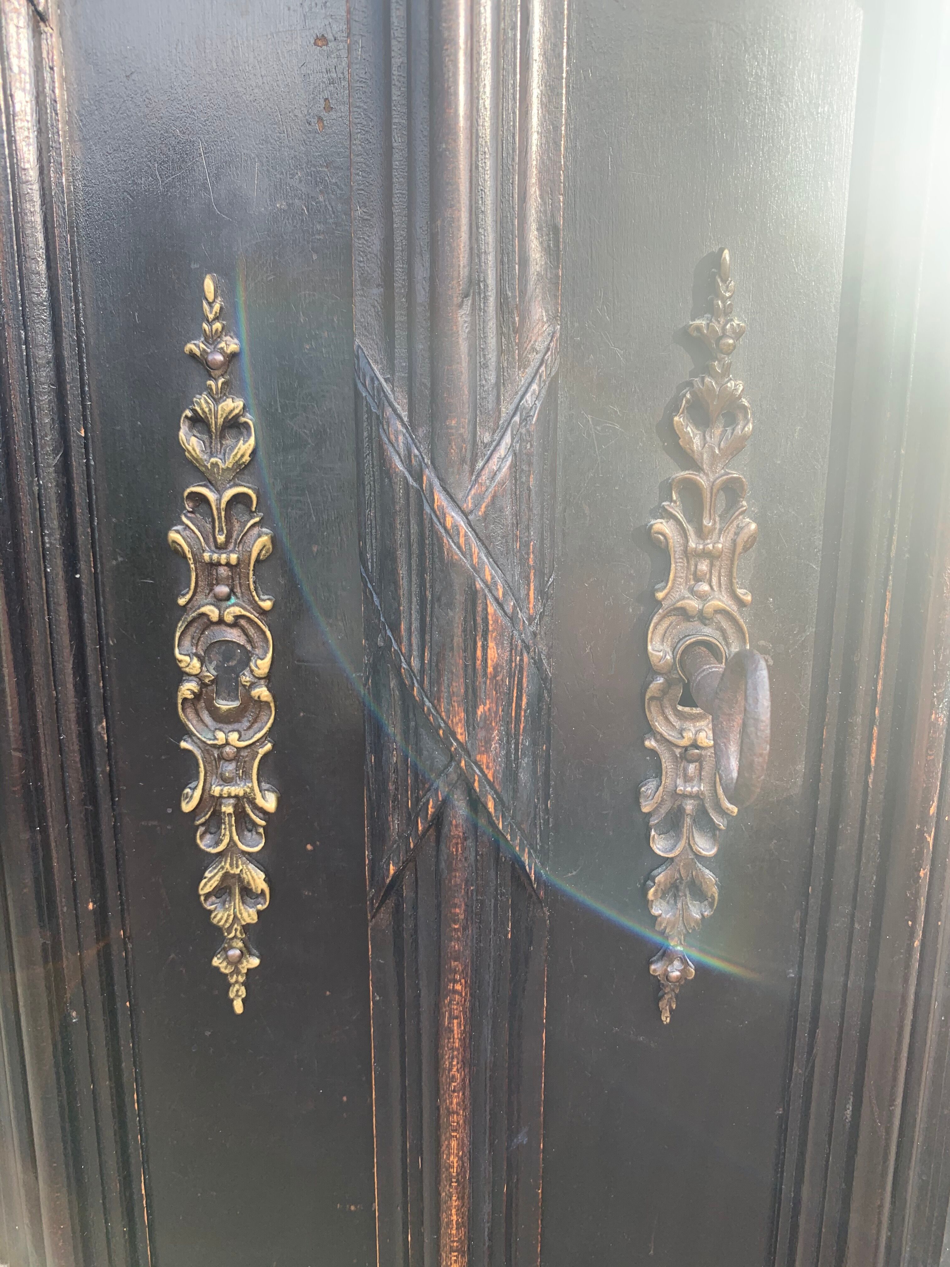 Black notary cabinet