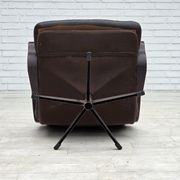1970s, Scandinavian swivel armchair, original patchwork furniture leather.
