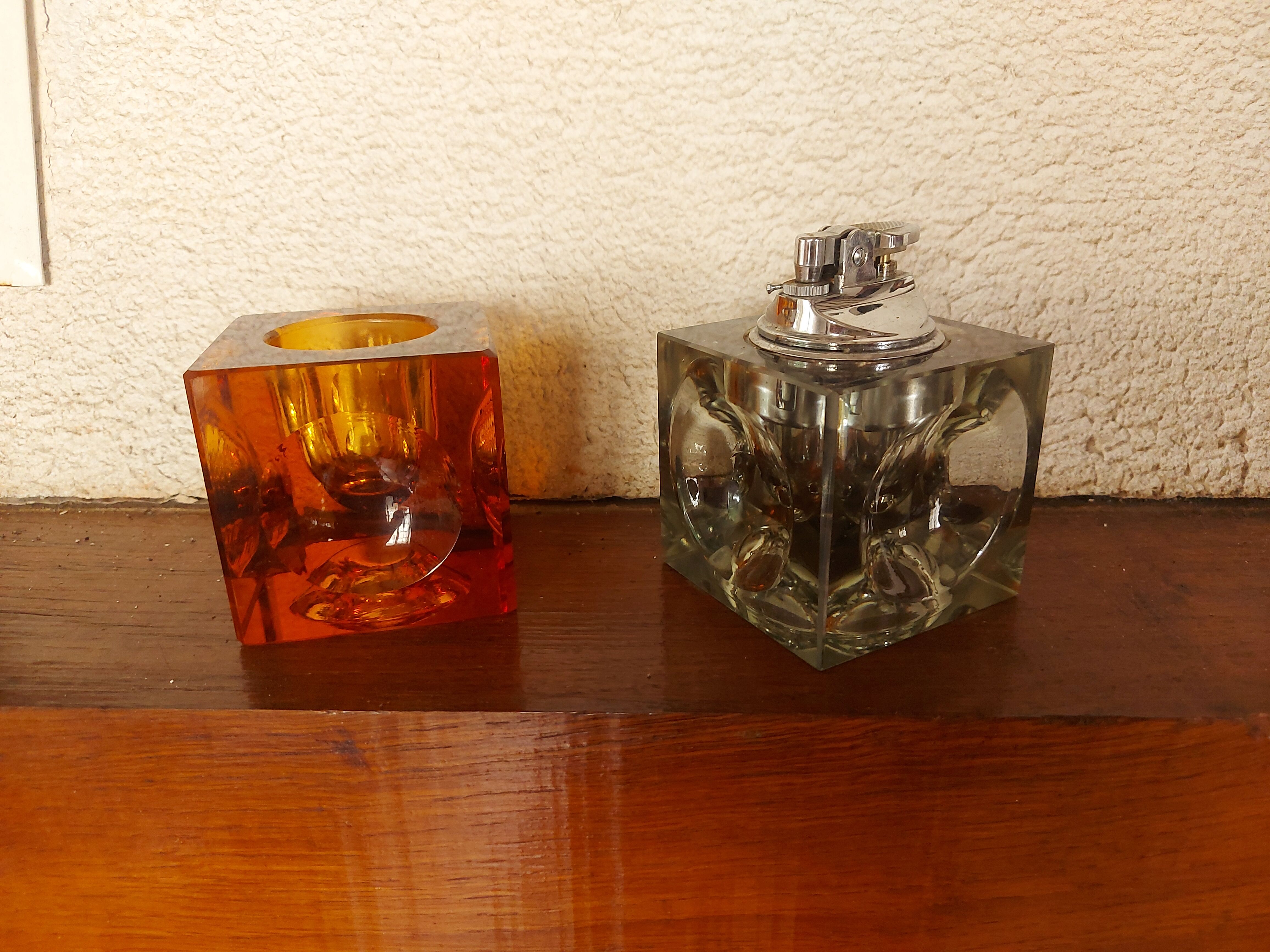 Ashtray and vintage lighter 70'S