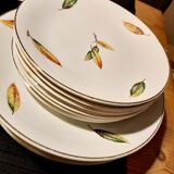 Assiettes à dessert Digoin modèle  La Fontaine