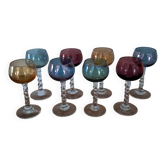 6 verres à digestif, années 60