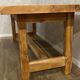 Solid pickled elm farmhouse table