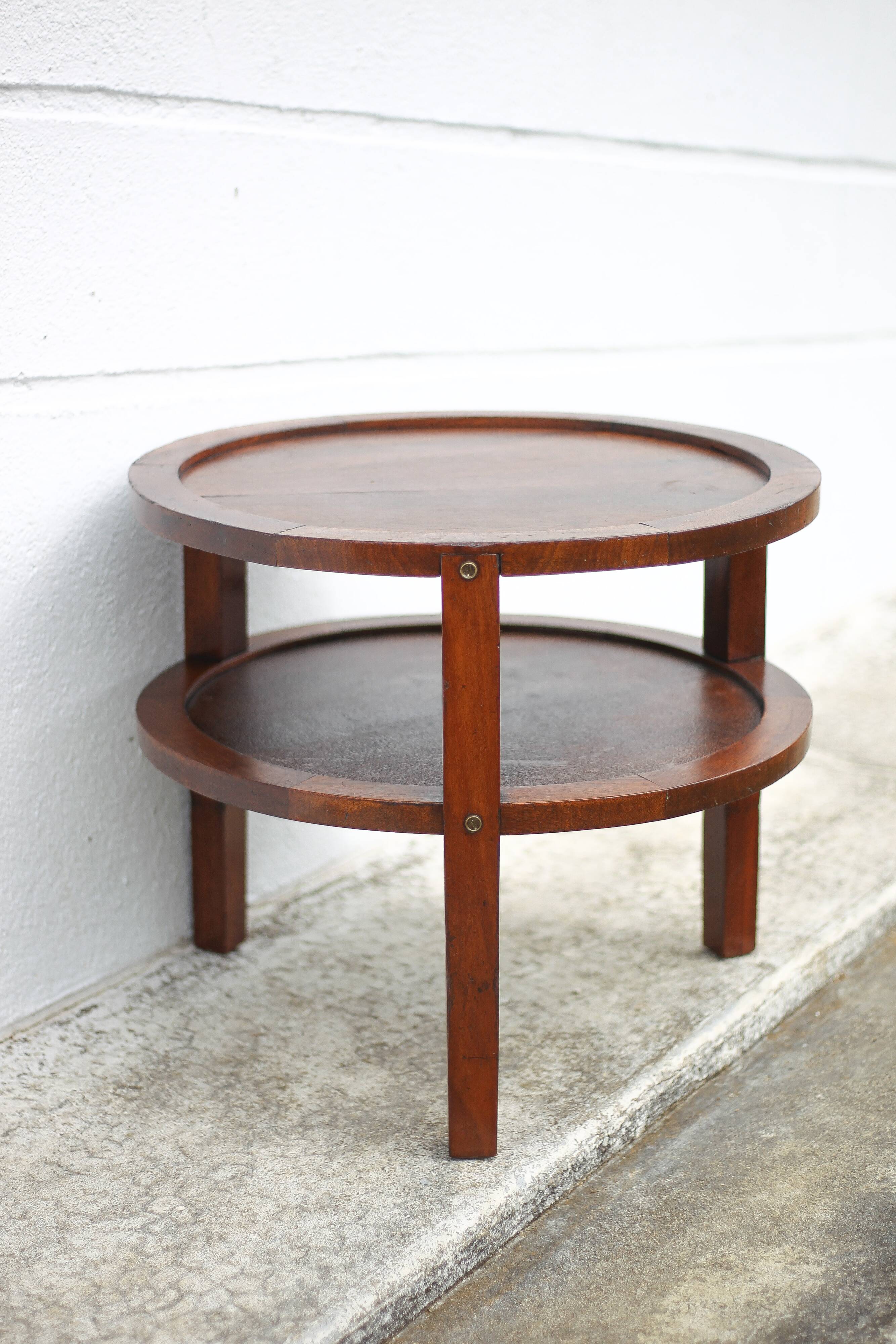 Art Deco style wooden coffee table, vintage wooden table, living room table