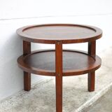 Art Deco style wooden coffee table, vintage wooden table, living room table