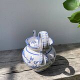 Théière en céramique bleu Moustiers