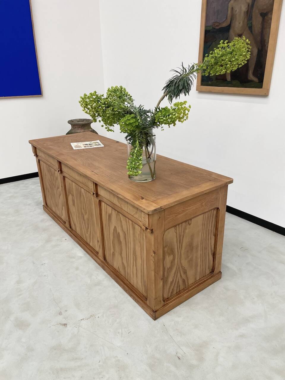 2m central island pine counter