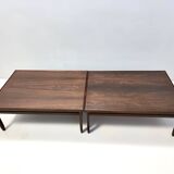Rectangular Ebonized Walnut and Glass Coffee Table, Italy