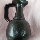 Black ceramic pitcher Vallauris by Lunetta