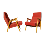 Pair of red armchairs Interier Praha