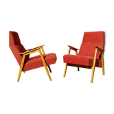 Paire de fauteuils rouge Interier Praha