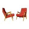 Pair of red armchairs Interier Praha