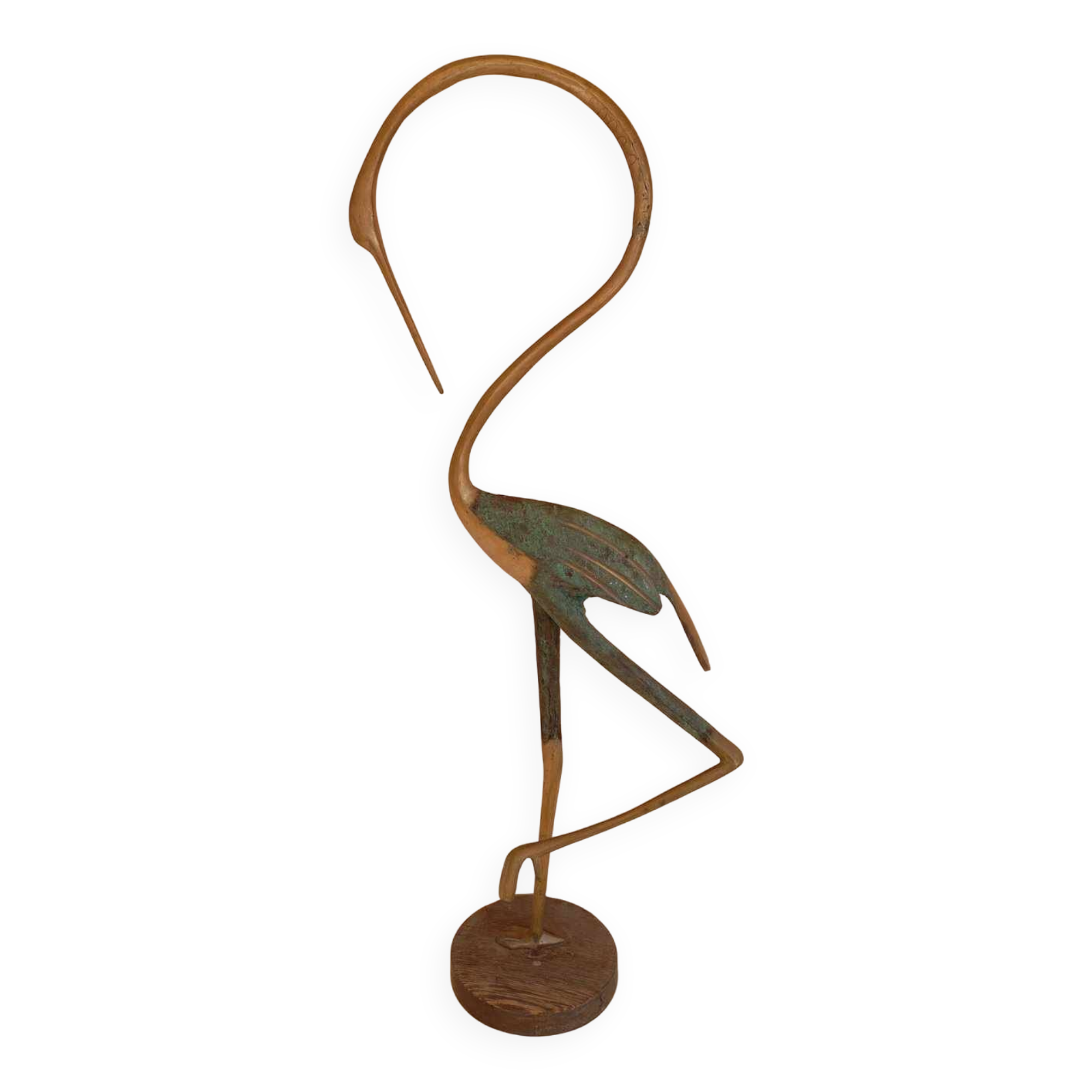 Bronze bird sculpture