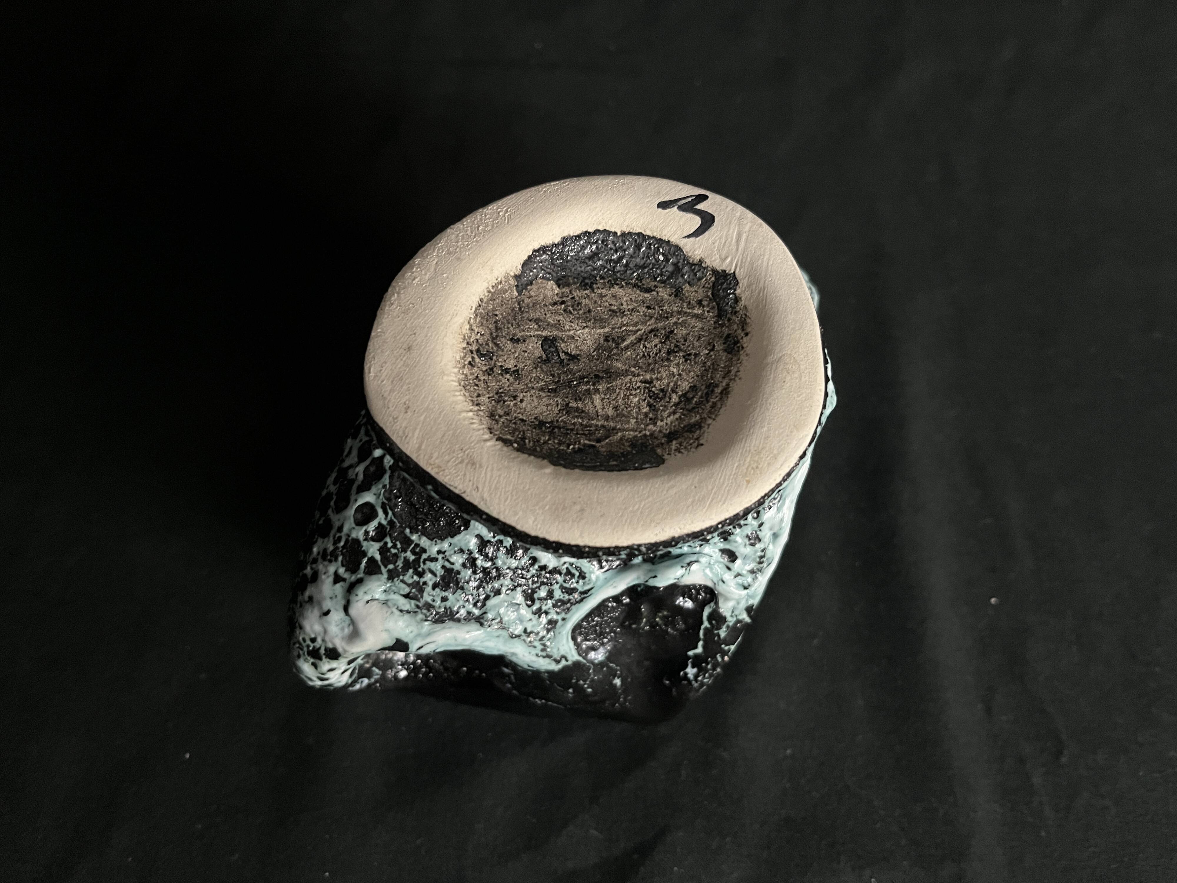 Vallauris, vintage vase or pot with handle circa 1970