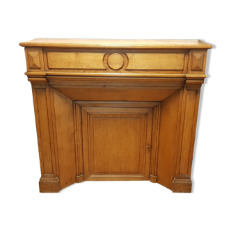 Old oak fireplace coat