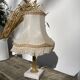 Marble table lamp and antique golden column