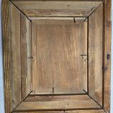 Cadre en bois doré, (XIXe s) huile sur acajou