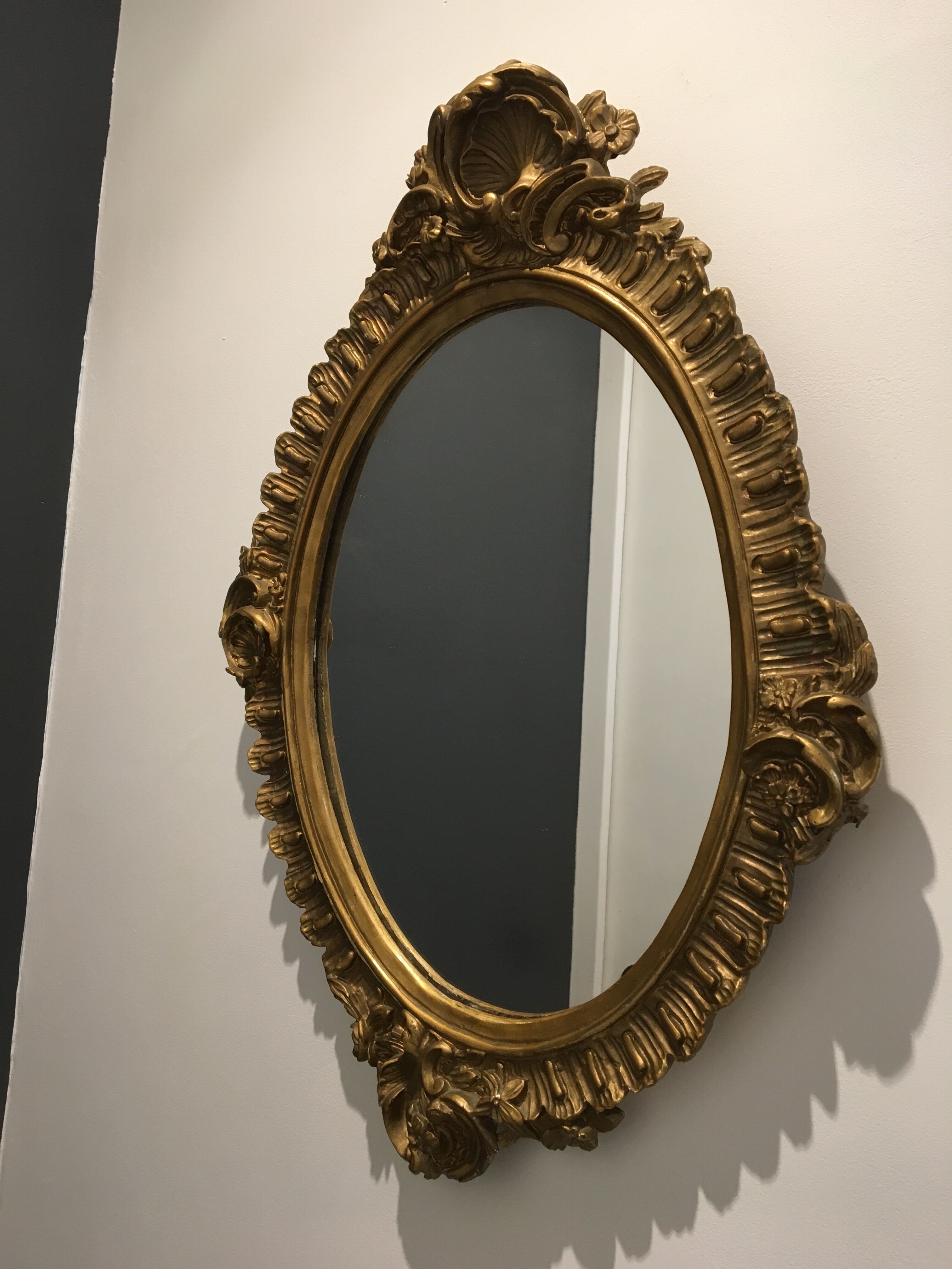 Baroque oval mirror 44 x 60cm