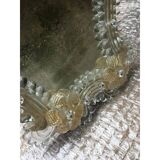 Venetian murano glass table mirror frame