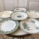 Set of 6 flat plates Terre de Fer late nineteenth