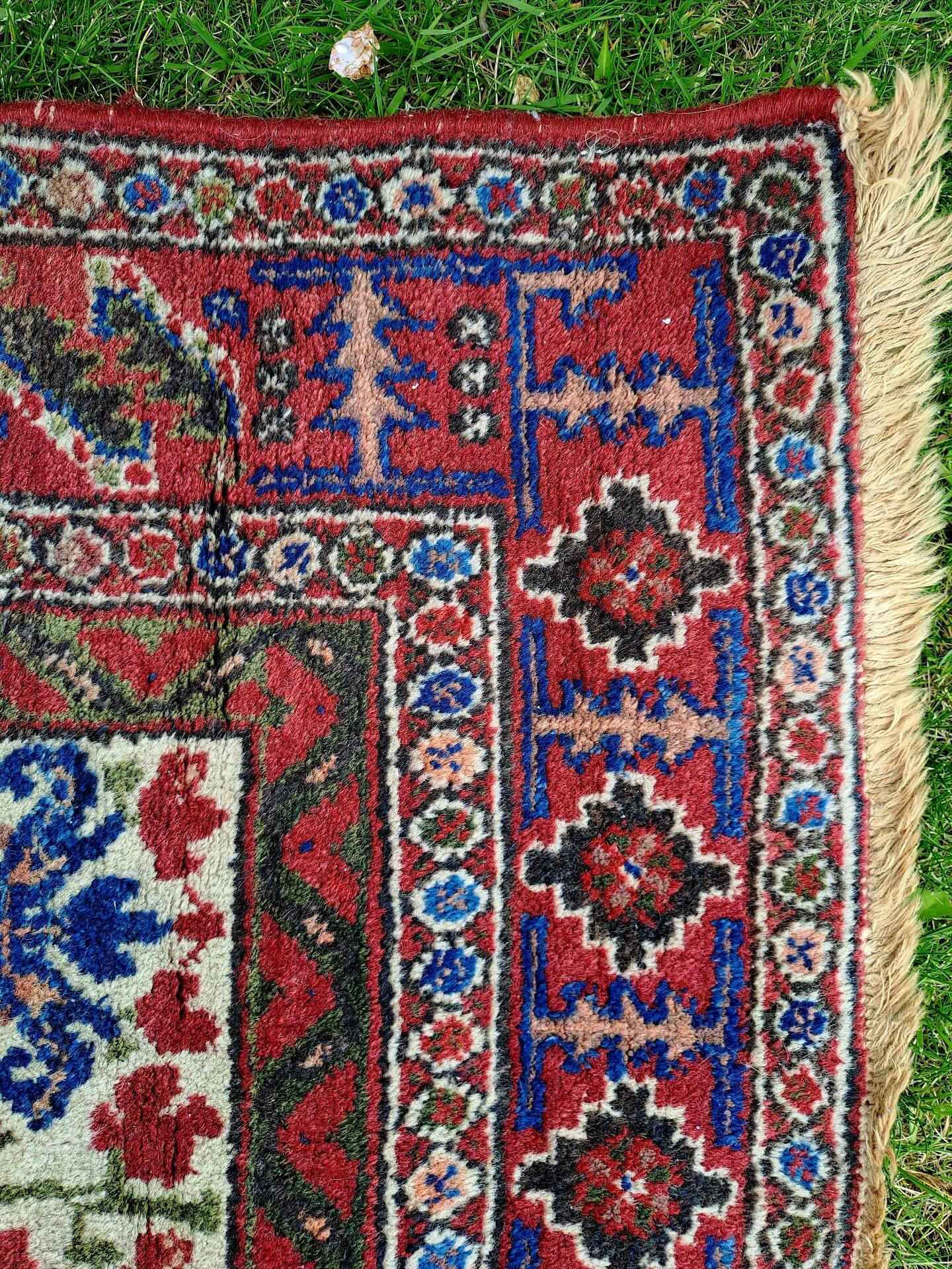 Semi-antique Afshari Persian carpet