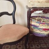 Chair Louis Philippe velvet rose